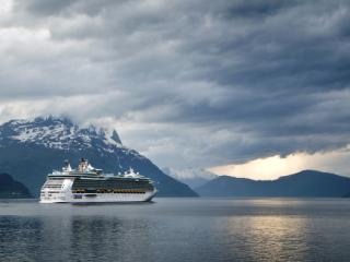 A cruise ship in Norway